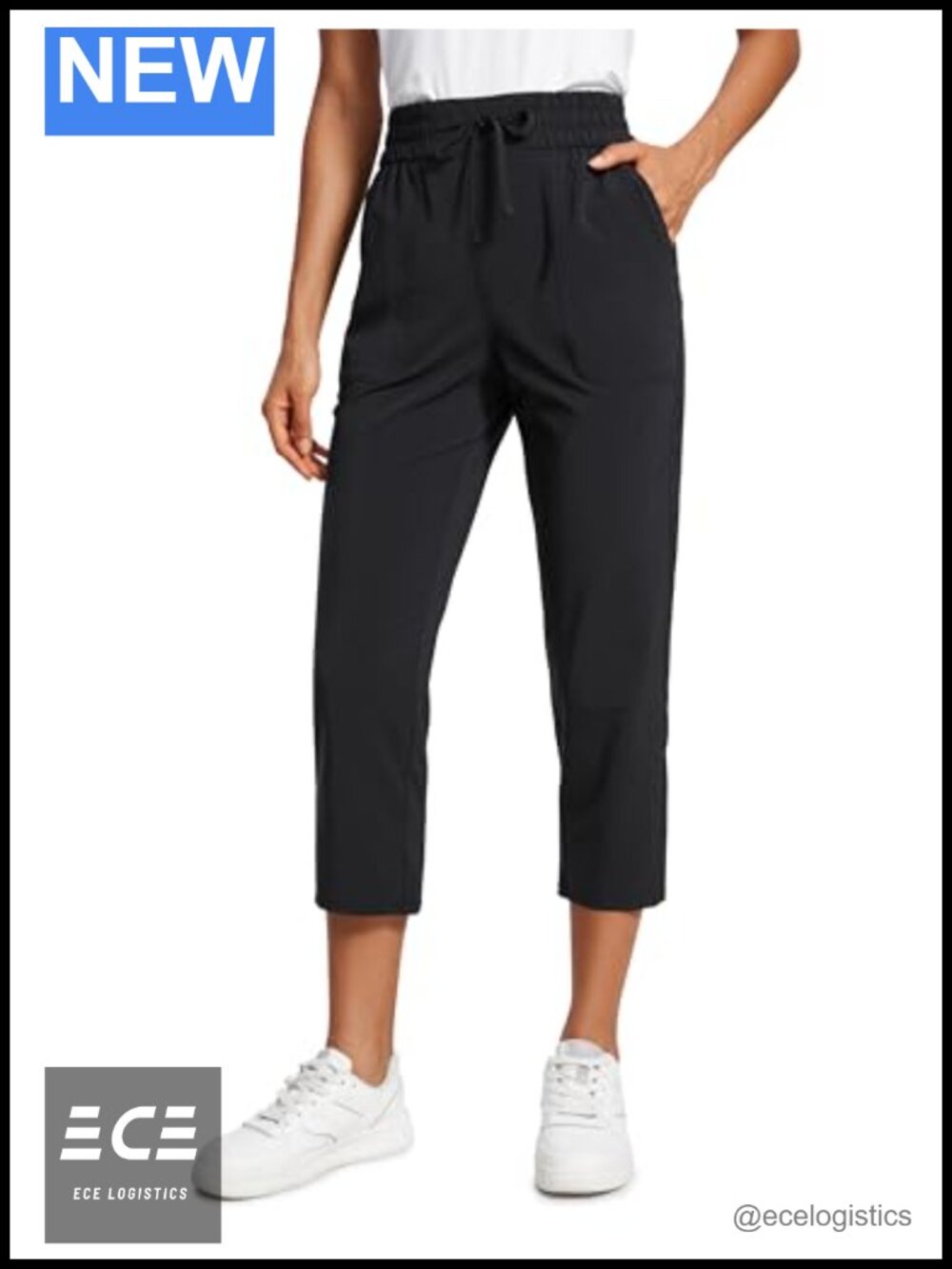 CRZ YOGA Lightweight Cropped Capri Pants 23" Feathery-Fit Soft Mid Rise